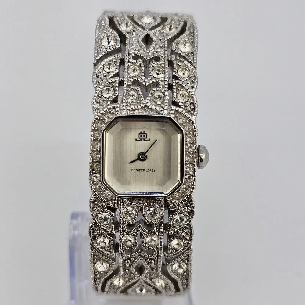 Jennifer Lopez Women Watch 20MM Crystal Accent Gray Dial Bracelet 6